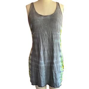 Womens Dress Size Medium Organic Cotton Handmade Tie Dye Grey Summer Brand New